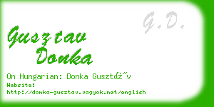 gusztav donka business card